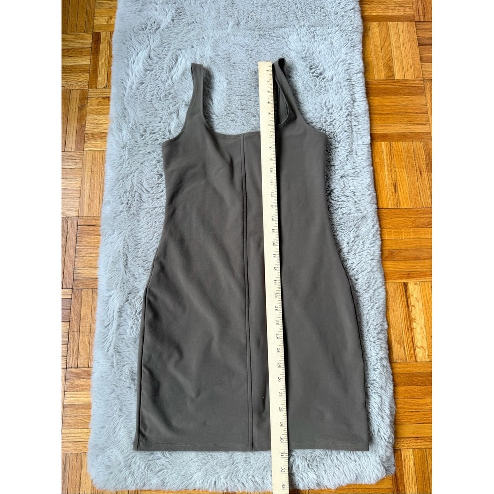 ALO Yoga Womens Small Brown Bodycon Mini Dress Scoop Neck Sleeveless Stretch - Picture 9 of 11
